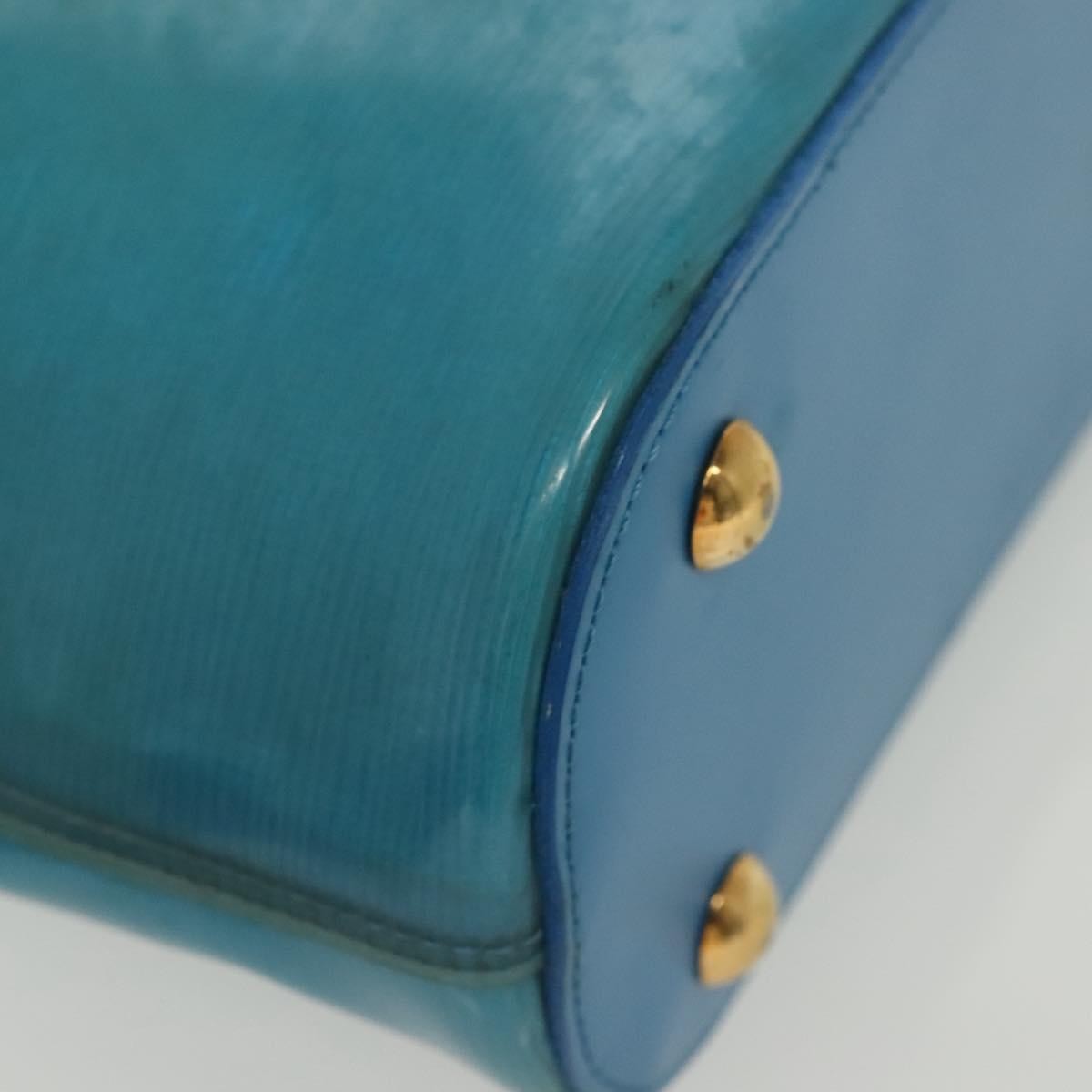 Louis Vuitton LOUIS VUITTON Epi Plage Mini Lagoon Bay Hand Bag Blue M92472 LV Authentic ep10332