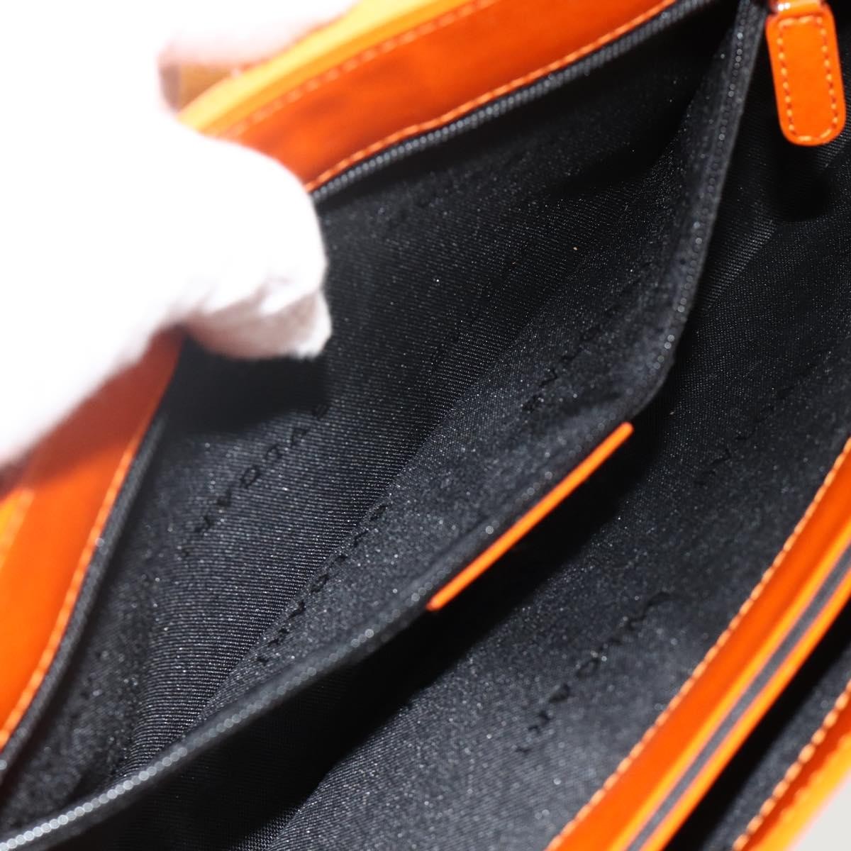 Bvlgari BVLGARI Shoulder Bag Patent leather Orange Silver Authentic BA12153A