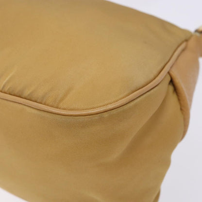 Prada PRADA Shoulder Bag Nylon Beige Gold Authentic 131423