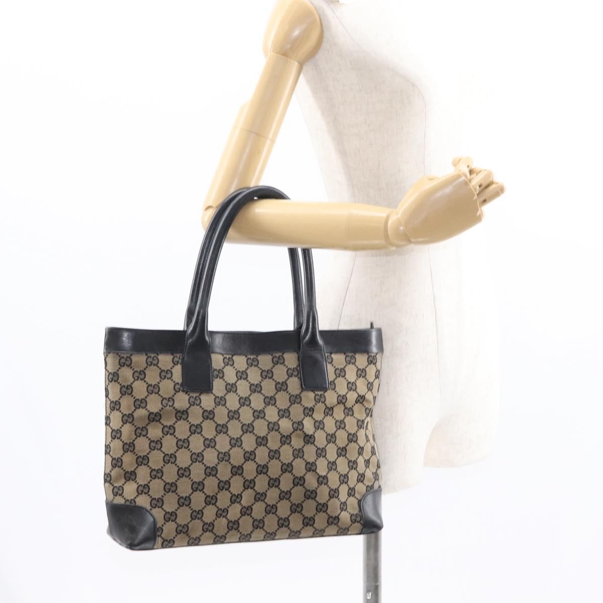 Gucci GUCCI GG Canvas Tote Bag Navy 002 1119 1705 Authentic ep12380