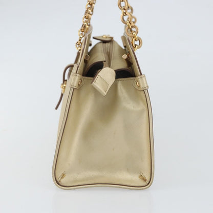 Salvatore Ferragamo Salvatore Ferragamo Gancini Shoulder Bag Leather Gold Authentic 162322