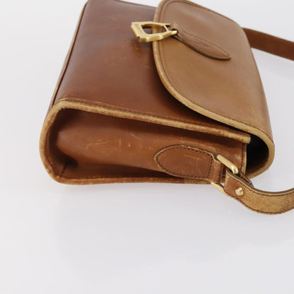 Burberry BURBERRY Nova Check Hand Bag Nylon Leather 2 Set Beige Brown Authentic 150325