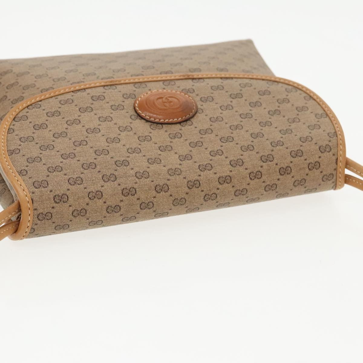 Gucci GUCCI Micro GG Supreme Shoulder Bag PVC Beige Gold 49 007 5548 Authentic th5401
