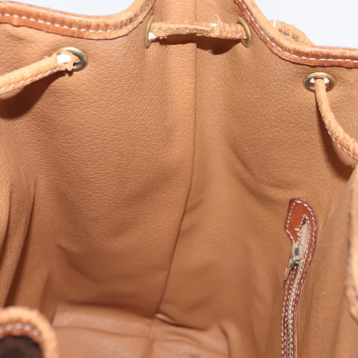 Celine CELINE Macadam Canvas Shoulder Bag PVC Leather 2way Brown Gold Authentic ka784