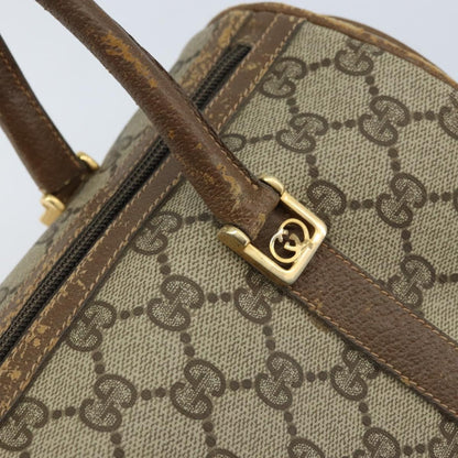 Gucci GUCCI GG Supreme Hand Bag PVC Beige Gold Authentic 173885