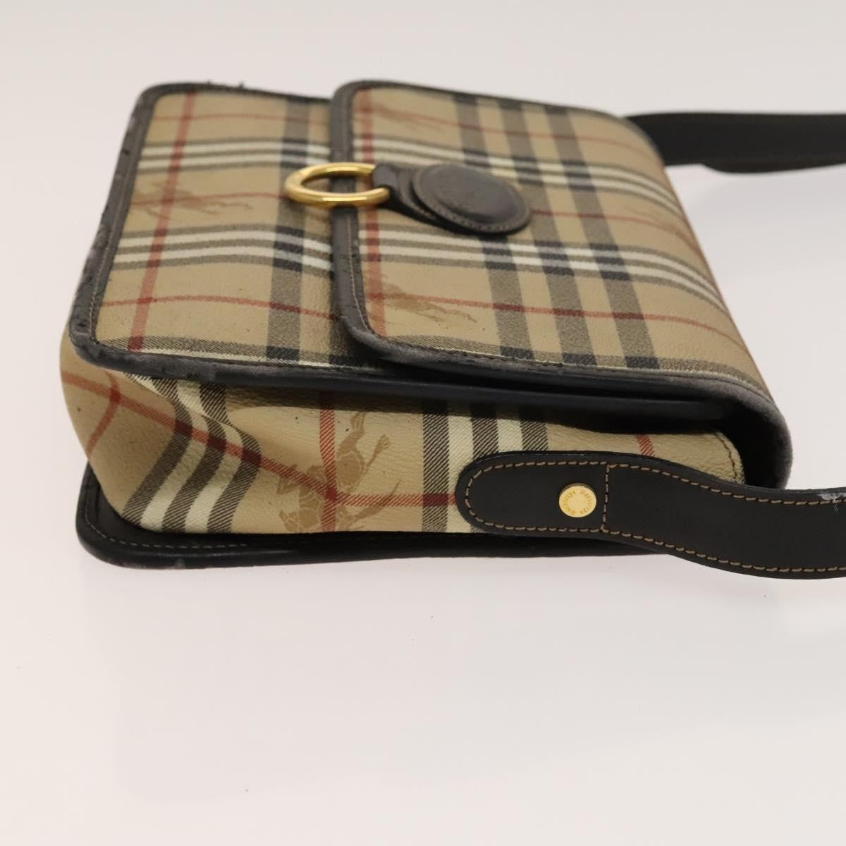 Burberrys Burberrys BURBERRY Nova Check Shoulder Bag PVC Beige Gold Authentic 136729