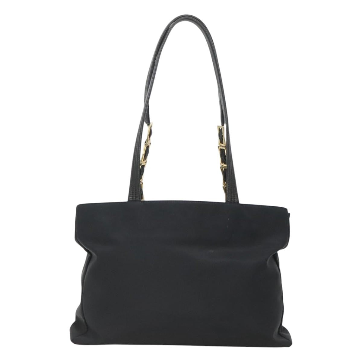 Gianni Versace Gianni Versace Tote Bag Nylon Black Gold Authentic bs25747
