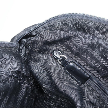 Prada PRADA Hand Bag Nylon Black Silver Authentic bs35154