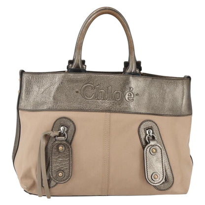 Chloé Chloé Chloe Tote Bag PVC Leather Gold Authentic 162332