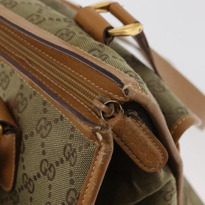 Gucci GUCCI GG Canvas Tote Bag Khaki Gold Authentic 178301