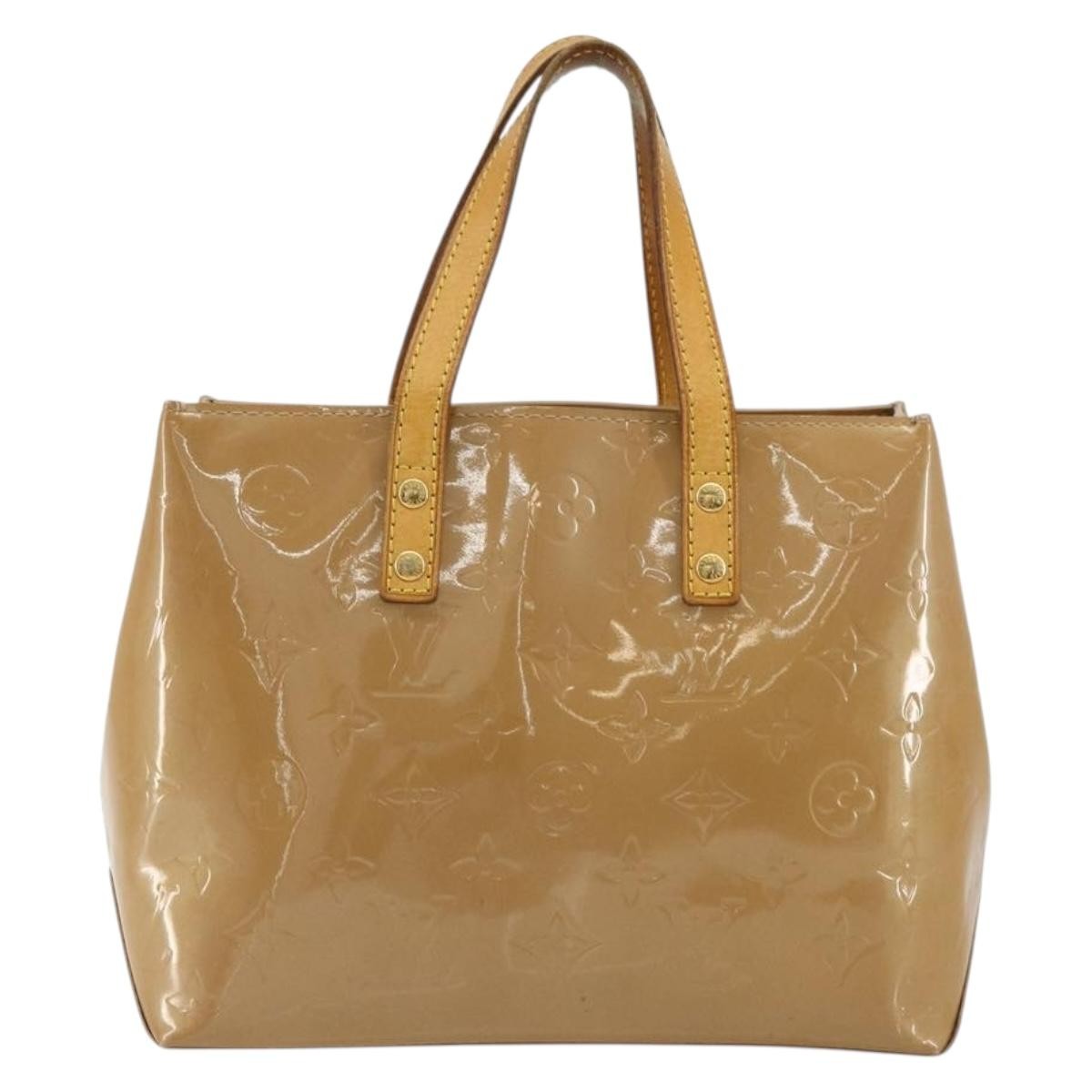 Louis Vuitton LOUIS VUITTON Monogram Vernis Reade PM Hand Bag Noisette M91334 LV Authentic BA12809