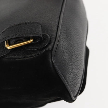 Gucci GUCCI Bamboo Backpack Suede Black Gold 003 58 0030 Authentic ep11366 Bag