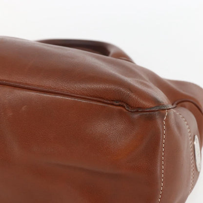 Celine CELINE Boogie bag Hand Bag Leather Brown Silver Authentic ka853
