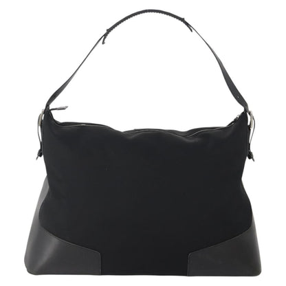 Gucci GUCCI Shoulder Bag Canvas Black Silver Authentic BA11545