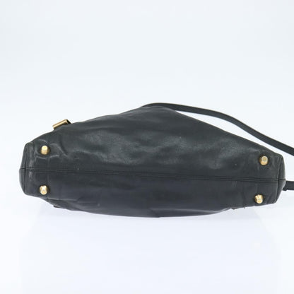 Chloé Chloé Chloe Victoria Hand Bag Leather 2way Black Gold Authentic am9563