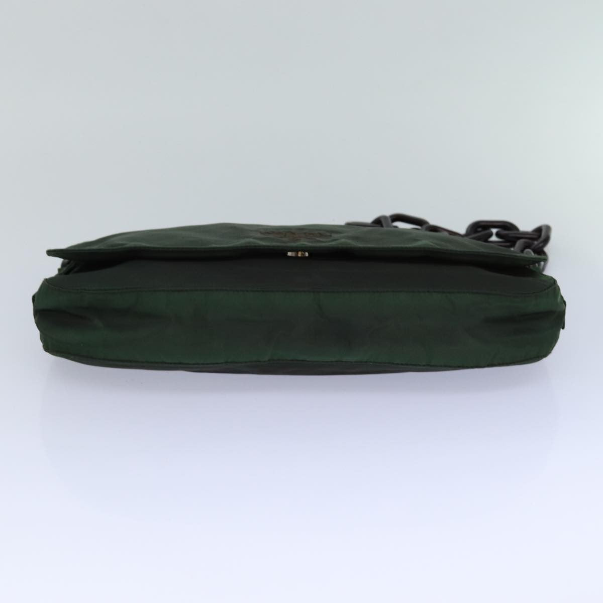 Prada PRADA Chain Shoulder Bag Nylon Green Authentic 82275