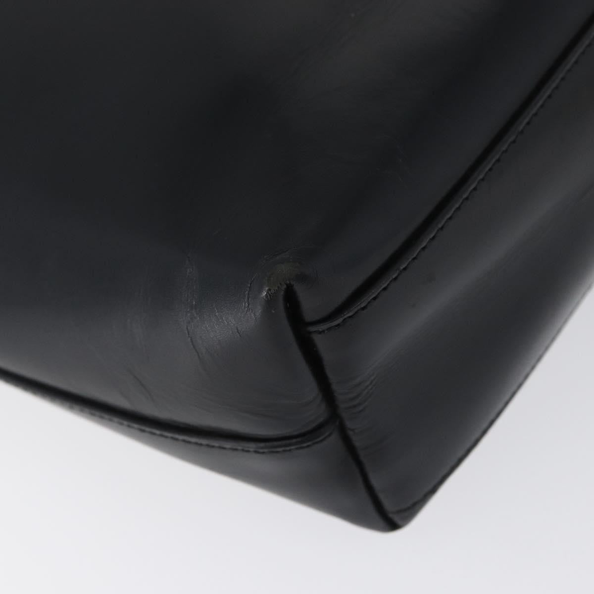 Prada PRADA Tote Bag Leather Black Authentic gh1848