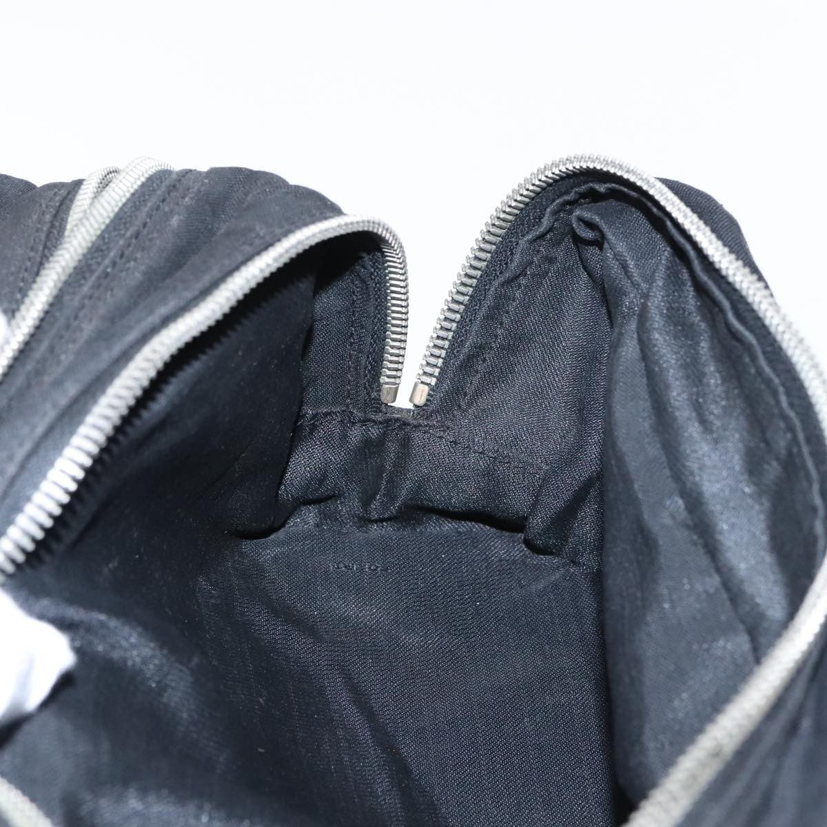 Fendi FENDI Hand Bag Cotton Nylon Black Silver Authentic ti2136