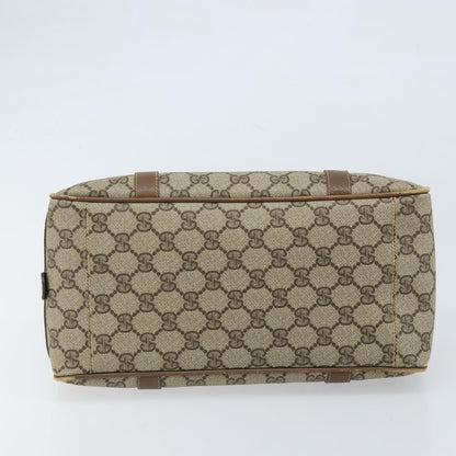 Gucci GUCCI GG Supreme Hand Bag PVC Beige Gold Authentic 173885