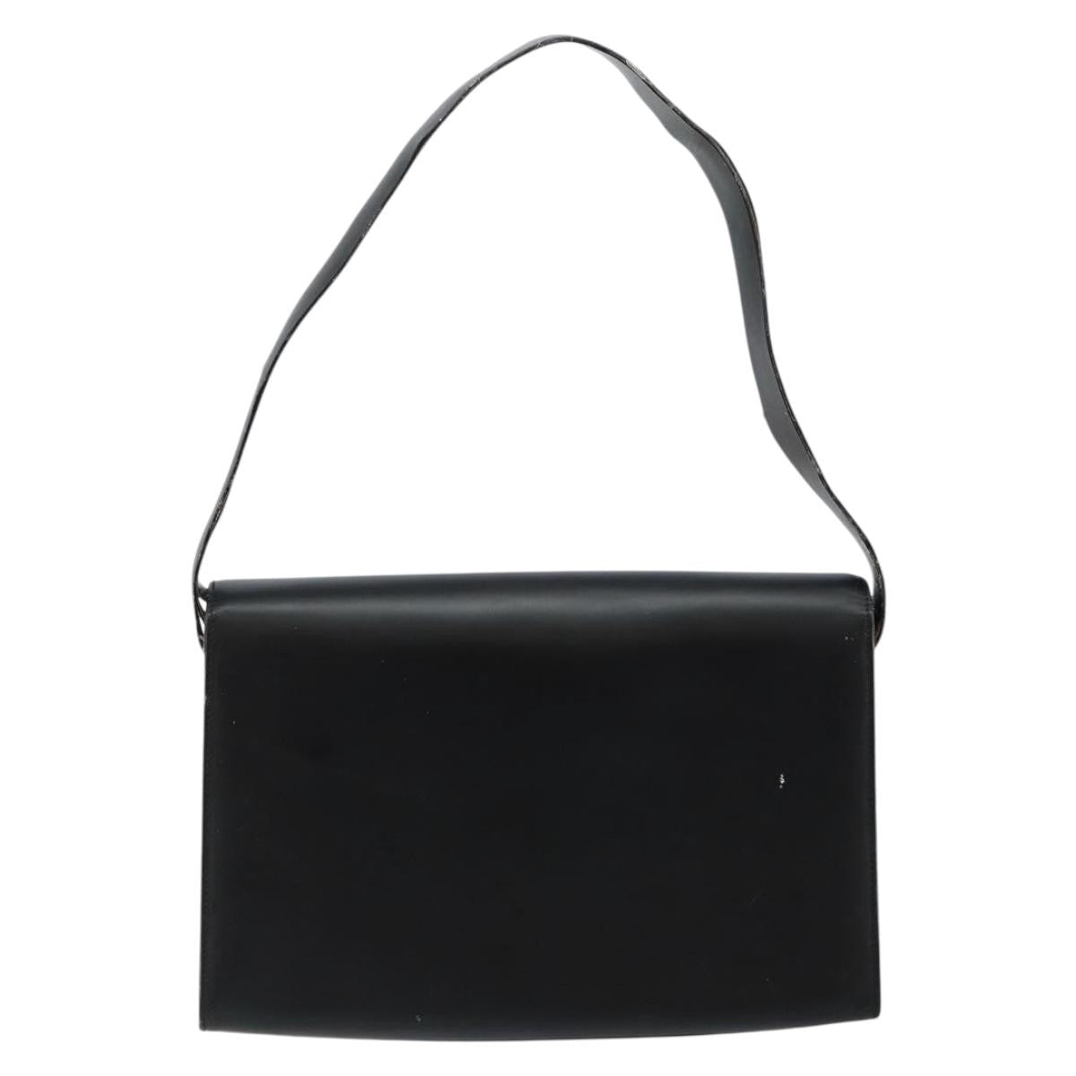 Gucci GUCCI Shoulder Bag Leather Black Silver 001 3064 Authentic 146004