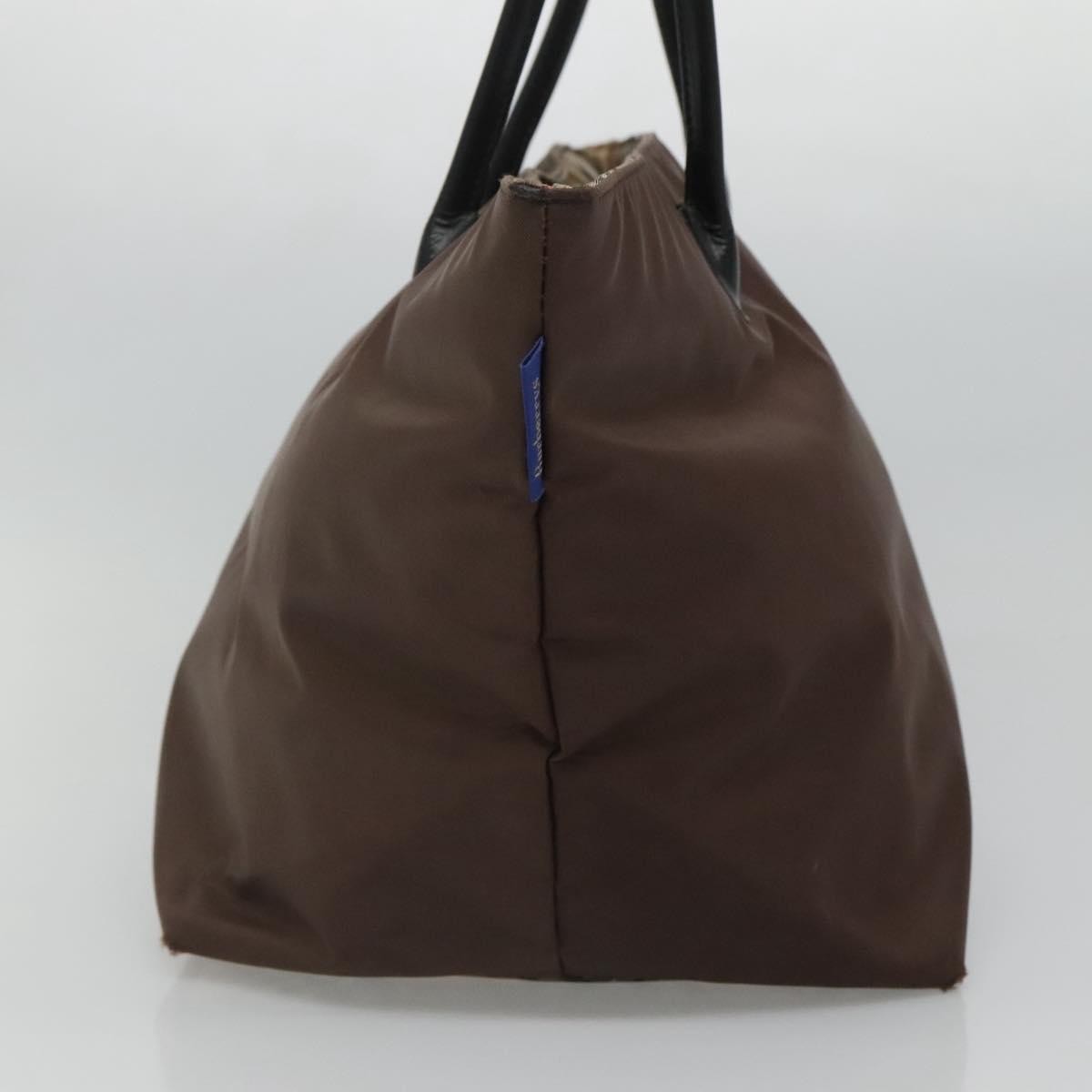 Burberrys Burberrys Blue Label Tote Bag Nylon Brown Authentic ti2871