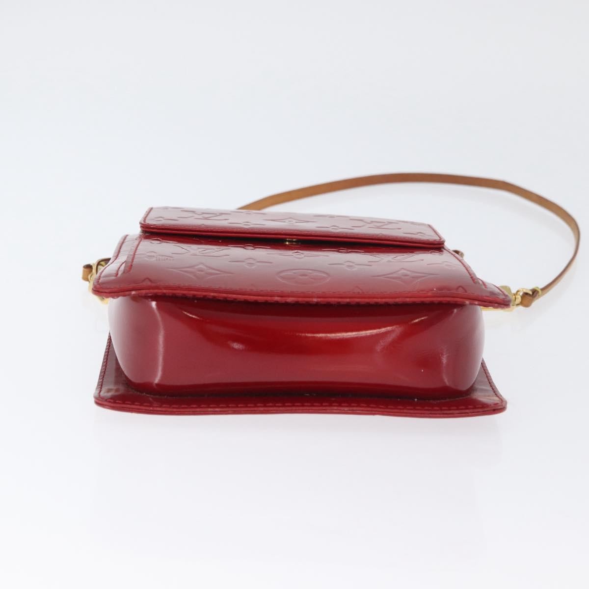 Louis Vuitton LOUIS VUITTON Monogram Vernis Motto Accessory Pouch Red M91137 LV Authentic YKZ724 Bag