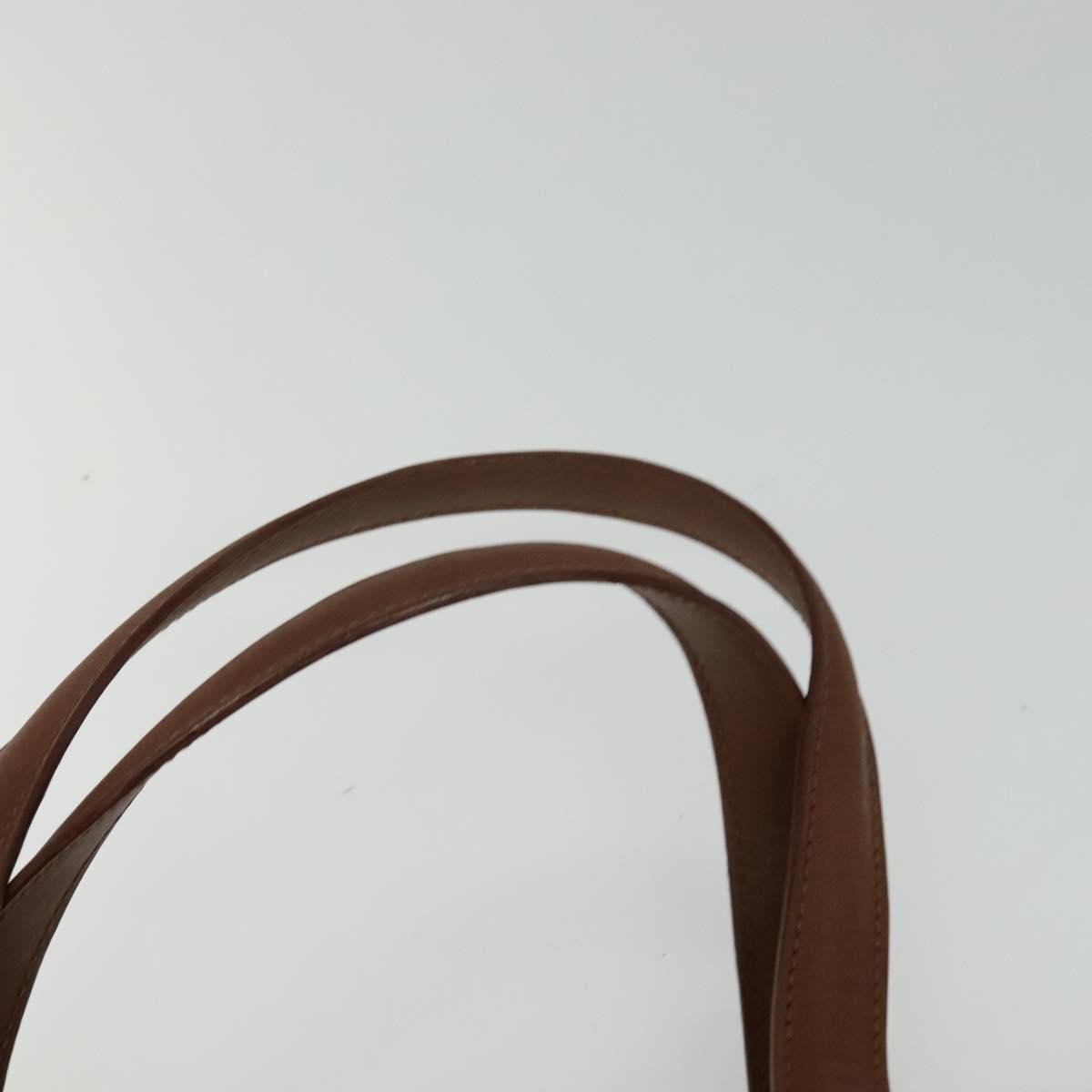 Celine CELINE Hand Bag Leather Brown Gold Authentic bs25822