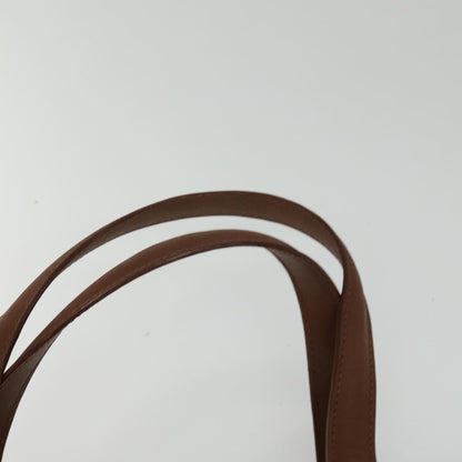 Celine CELINE Hand Bag Leather Brown Gold Authentic bs25822