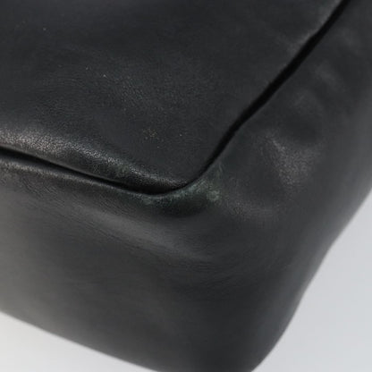 Gucci GUCCI Bamboo Hand Bag Leather Black Gold 000 2865 0575 Authentic 143348