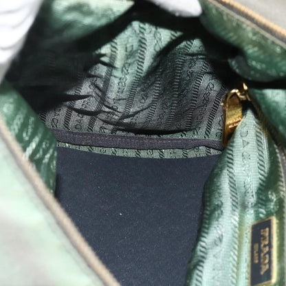 Prada PRADA Shoulder Bag Nylon 2way Green Gold Authentic 176782