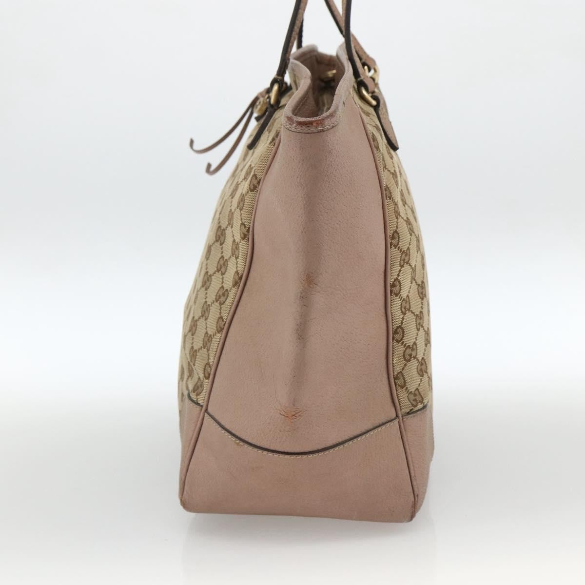 Gucci GUCCI GG Canvas Brie Tote Bag Beige Gold 323671 Authentic BA11225