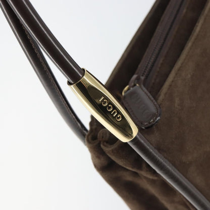Gucci GUCCI Shoulder Bag Suede Brown Gold 000 2855 0550 0 Authentic 156851