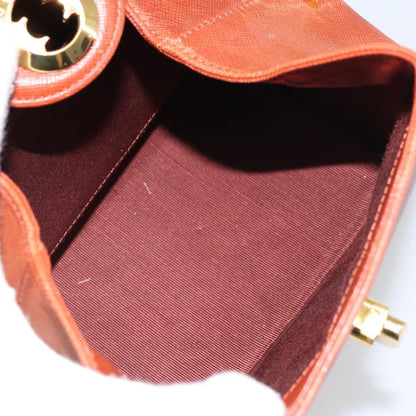 Givenchy GIVENCHY Hand Bag Leather Brown Gold Authentic 159082