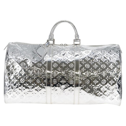Louis Vuitton LOUIS VUITTON Monogram Miroir Keepall 55 Bag Silver Argent M95275 Authentic yk18156SM