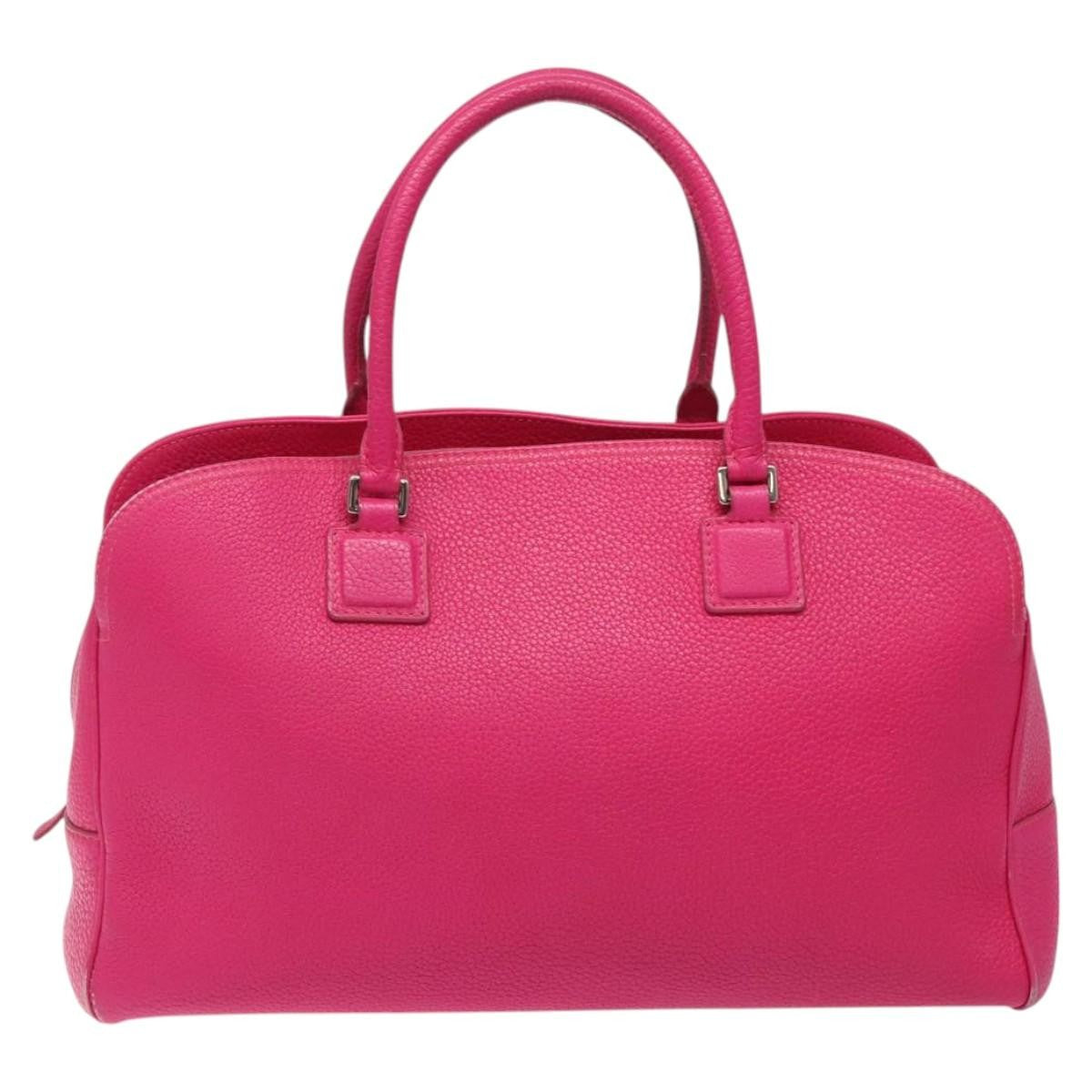 Loewe LOEWE Anagram Hand Bag Leather Pink Gold Authentic yk17930