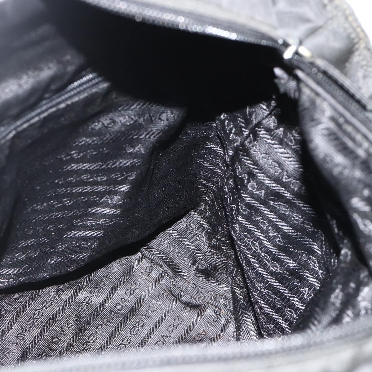 Prada PRADA Tote Bag Nylon Black Silver Authentic bs34741