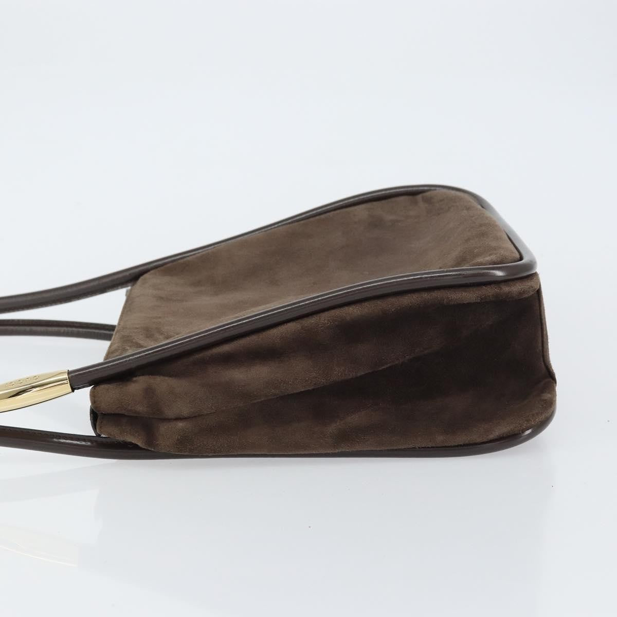 Gucci GUCCI Shoulder Bag Suede Brown Gold 000 2855 0550 0 Authentic 156851