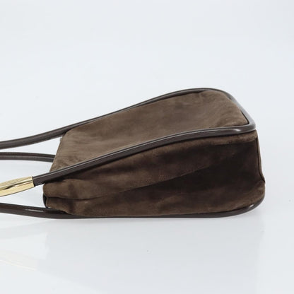 Gucci GUCCI Shoulder Bag Suede Brown Gold 000 2855 0550 0 Authentic 156851
