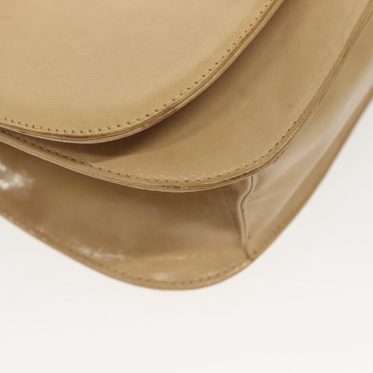 Prada PRADA Chain Shoulder Bag Leather Beige Authentic 141913