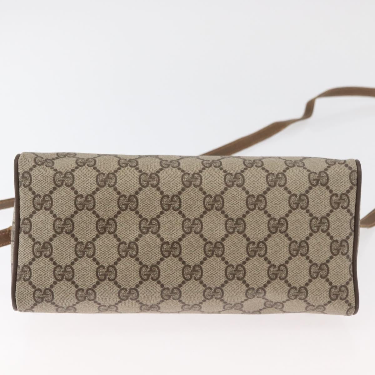Gucci GUCCI GG Supreme Shoulder Bag PVC Beige Gold 89 02 086 Authentic BA12793