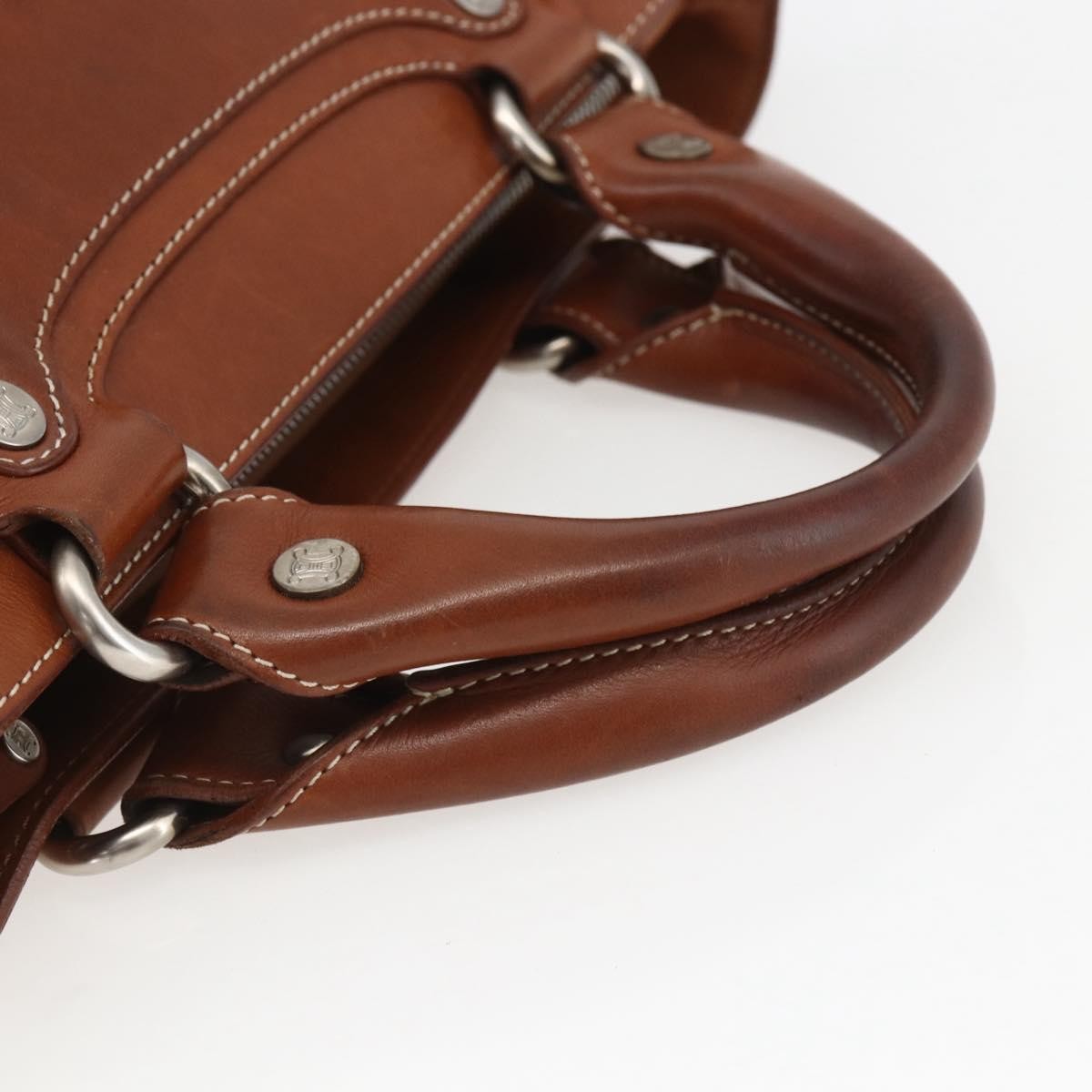 Celine CELINE Boogie bag Hand Bag Leather Brown Silver Authentic ka853