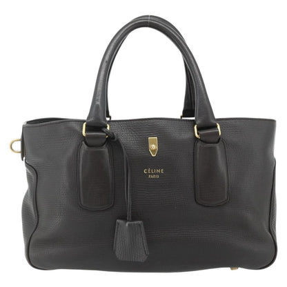 Celine CELINE New Boogie Bag Hand Bag Leather Brown Gold Authentic 179282A