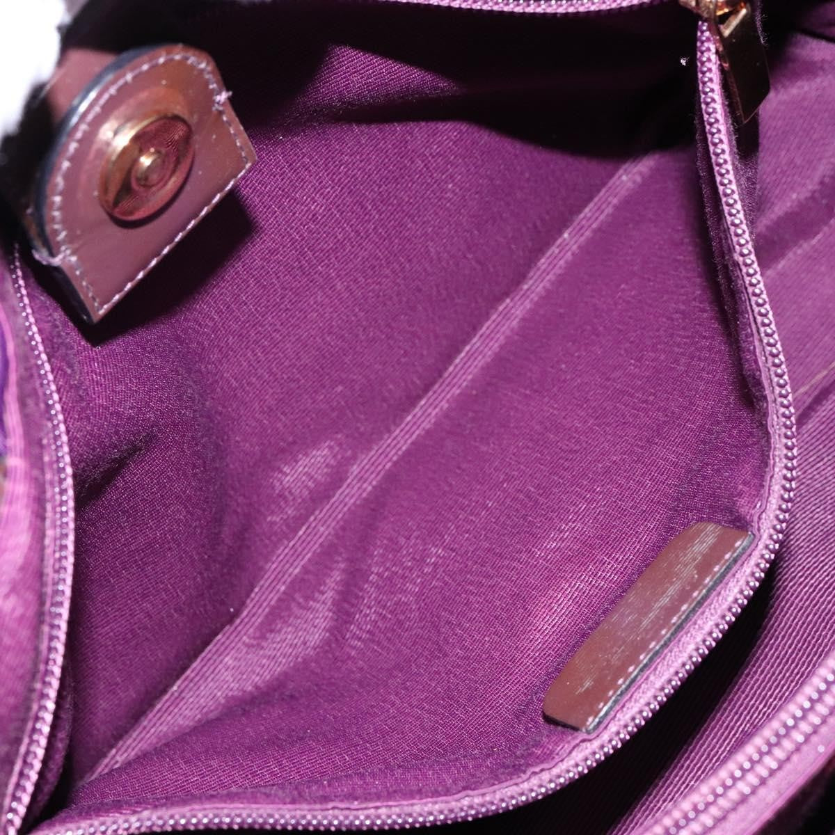 Salvatore Ferragamo Salvatore Ferragamo Vala Shoulder Bag Nylon Purple Gold Authentic 141527