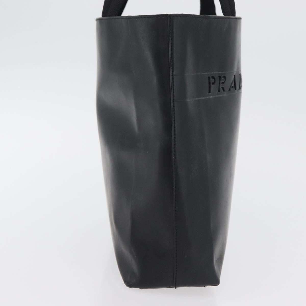Prada PRADA Hand Bag Leather Black Silver Authentic 169378