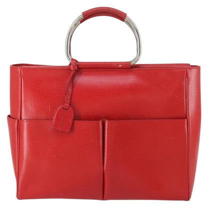 Gucci GUCCI Hand Bag Leather Red Authentic 148420