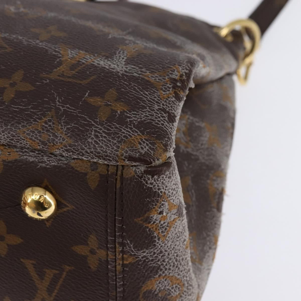 Louis Vuitton LOUIS VUITTON Monogram Pallas MM Hand Bag 2way Bois De Rose M41598 Authentic 145373