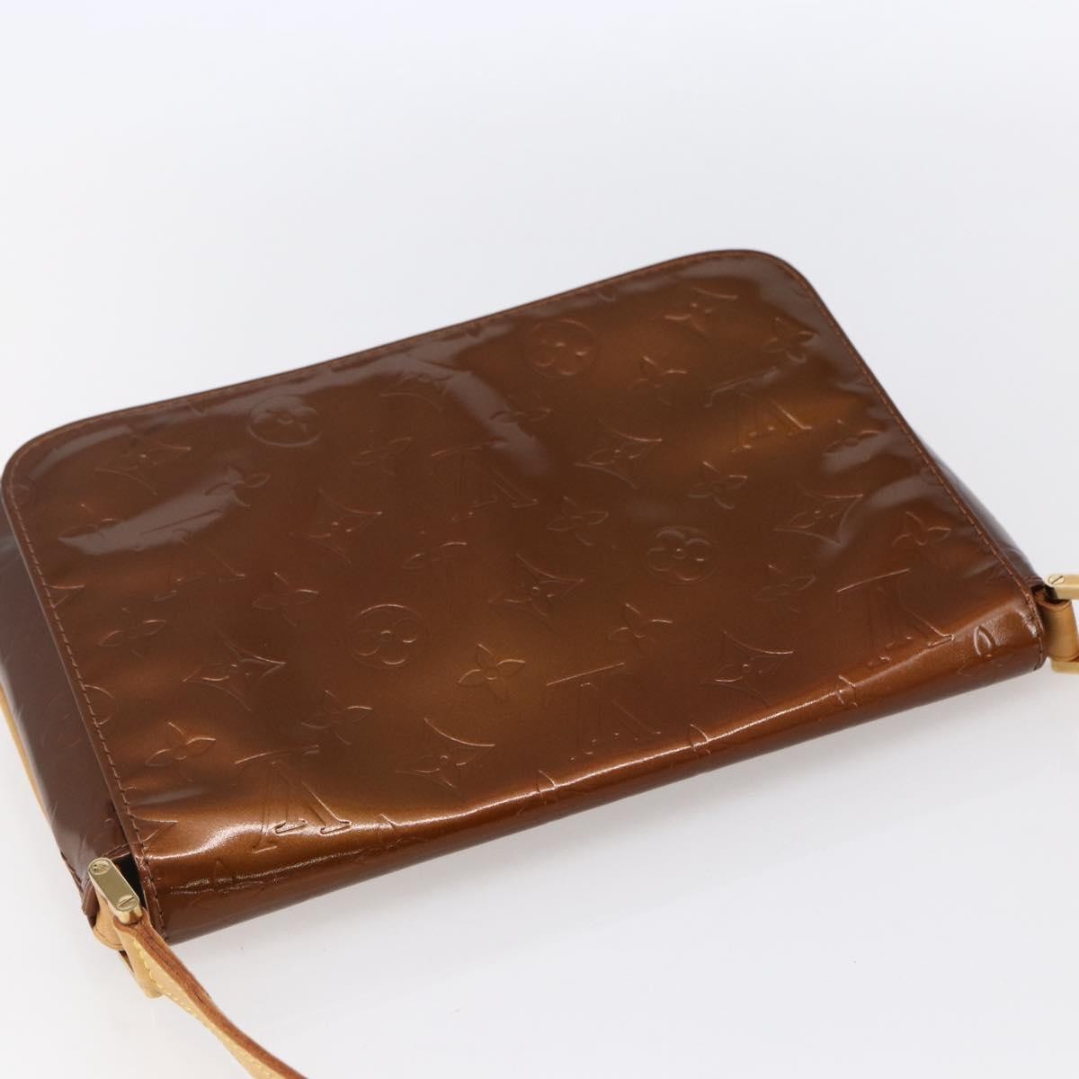 Louis Vuitton LOUIS VUITTON Monogram Vernis Thompson Street Bag Bronze M91124 LV Authentic 147761