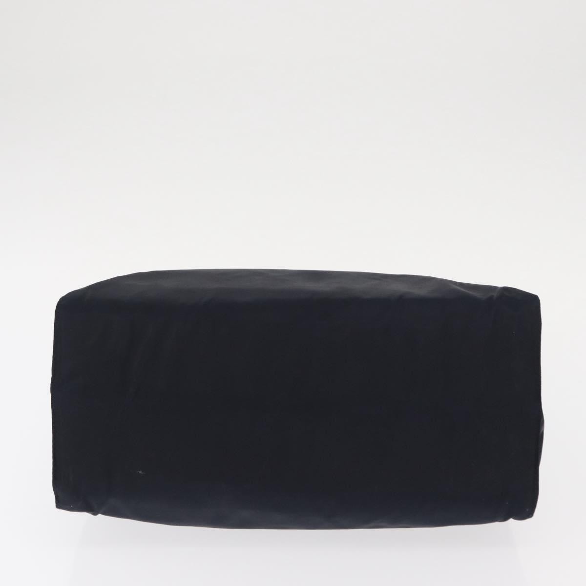 Prada PRADA Hand Bag Nylon Navy Gold Authentic 156119