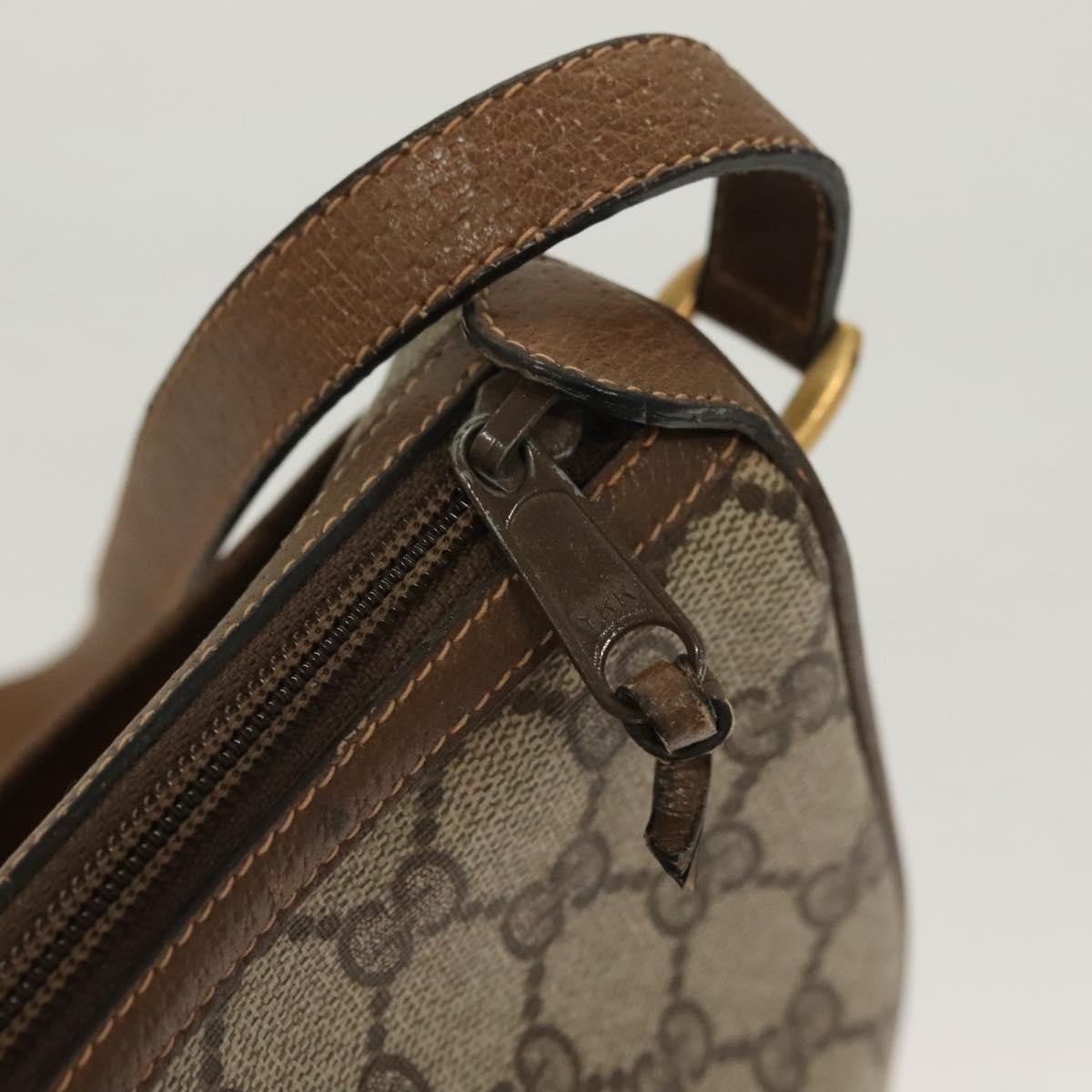 Gucci GUCCI GG Supreme Web Sherry Line Bag PVC Beige Gold 89 02 032 Authentic 128996