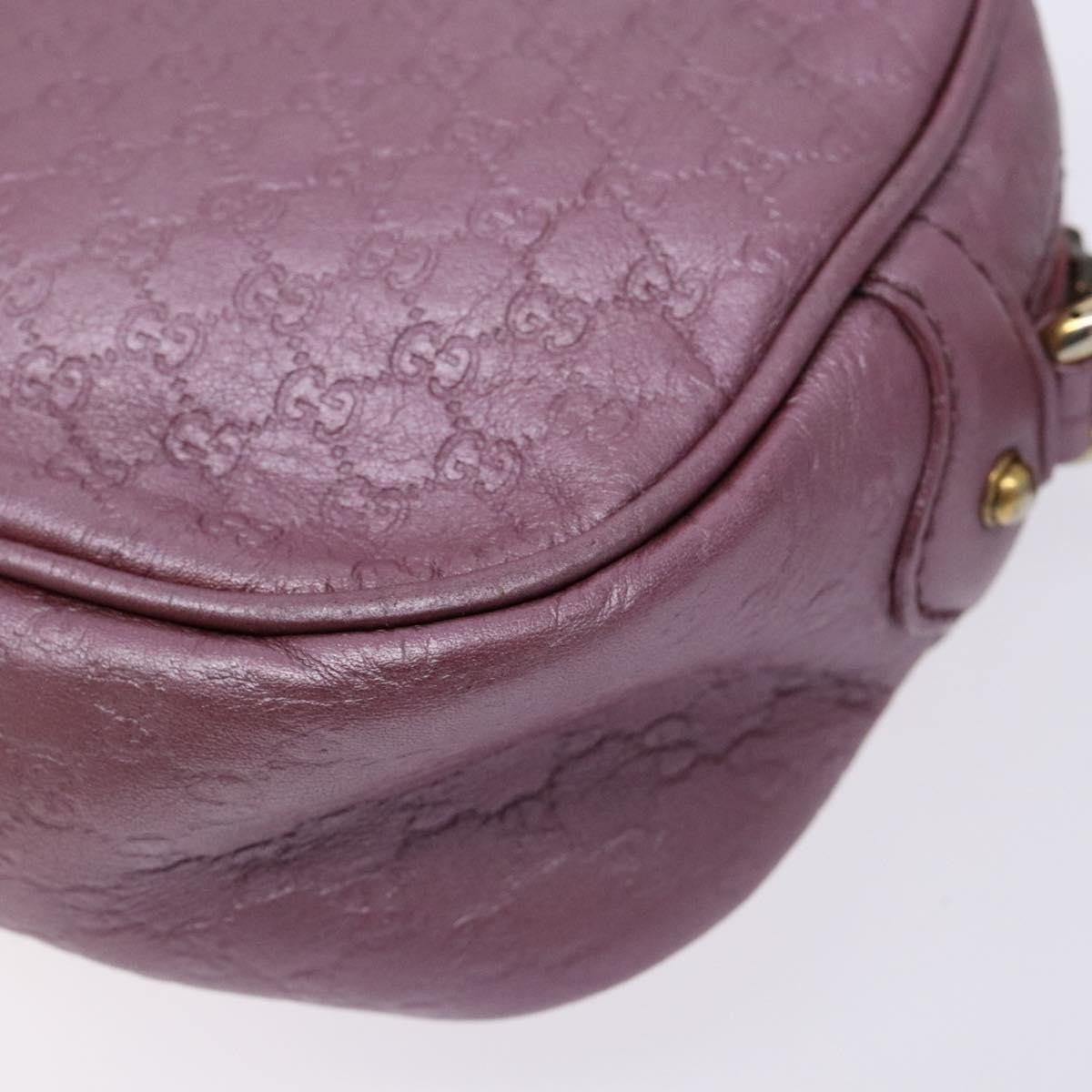 Gucci GUCCI Micro GG Canvas Guccissima Bag Leather Pink Gold 309538 Authentic sw1136
